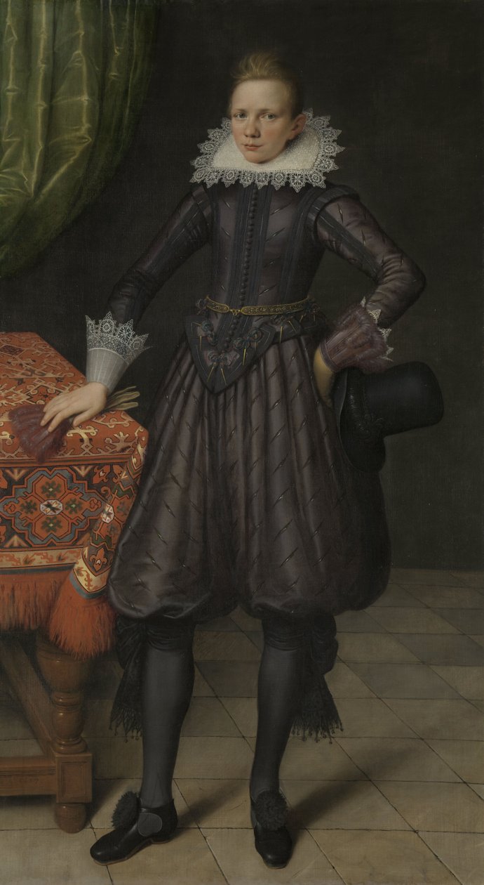 Portret van een jonge man, waarschijnlijk Peter Courten (1599-1624) door Salomon Mesdach