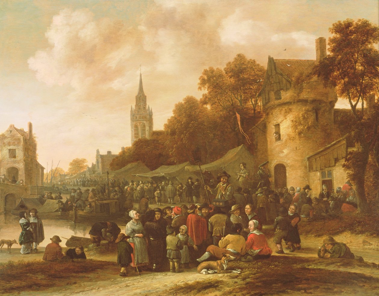 De dorpskermis, 17e eeuw door Salomon Rombouts