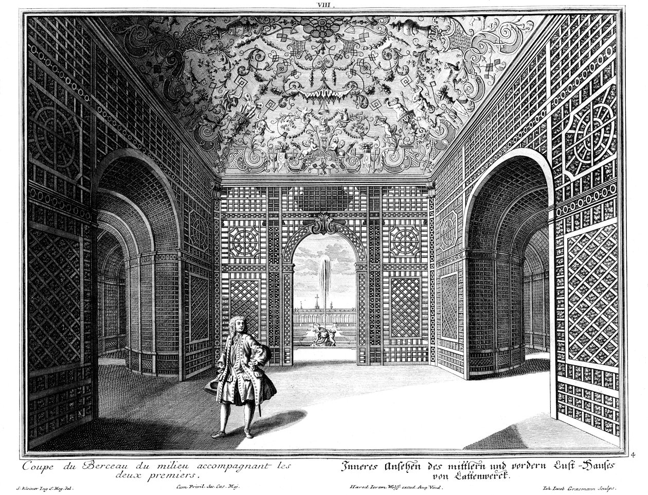 Interieur van een paviljoen in de 