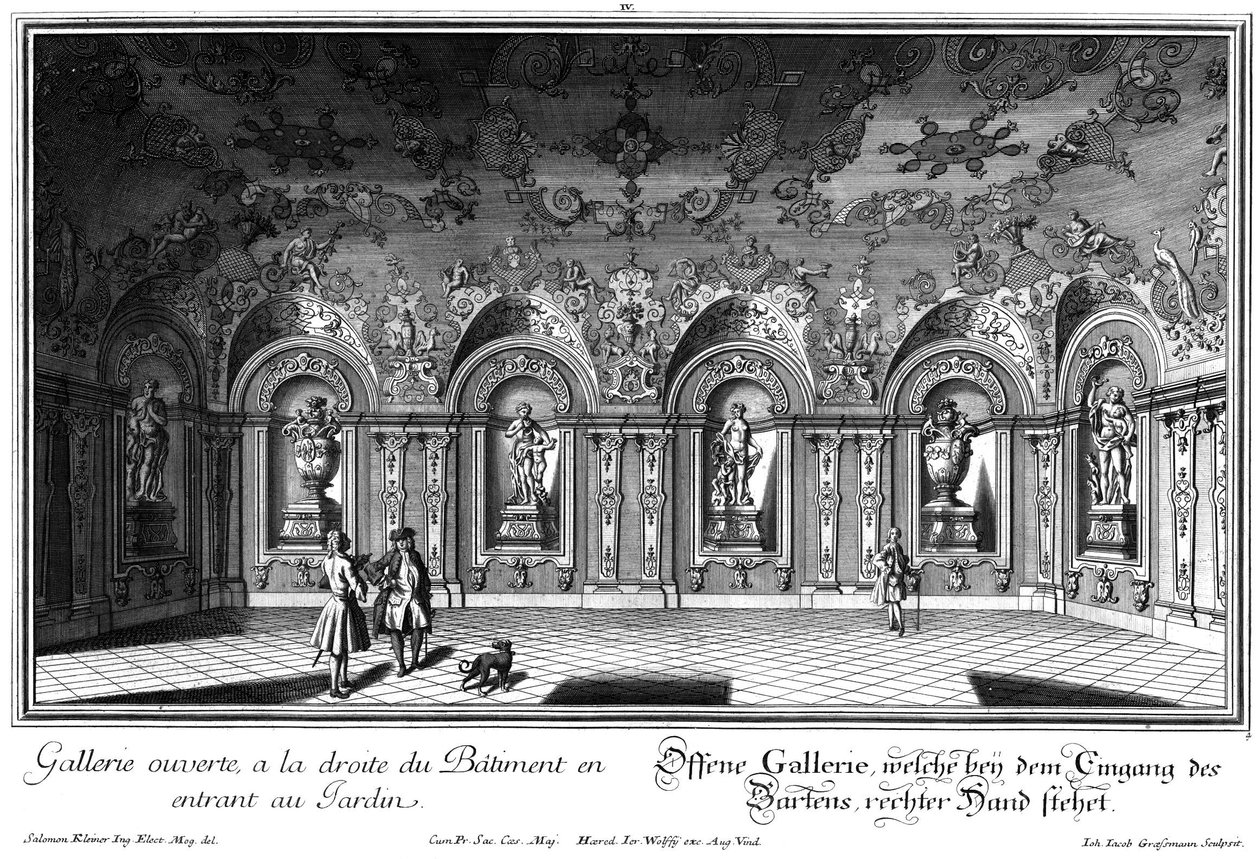 Open galerie in de oostelijke vleugel door Salomon Kleiner