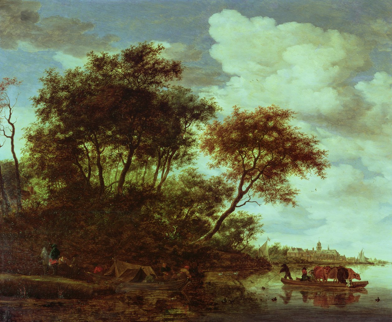 Onbekend schilderij door Salomon van Ruisdael or Ruysdael