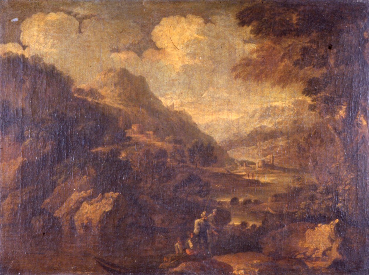 Bergachtig landschap door Salvator Rosa