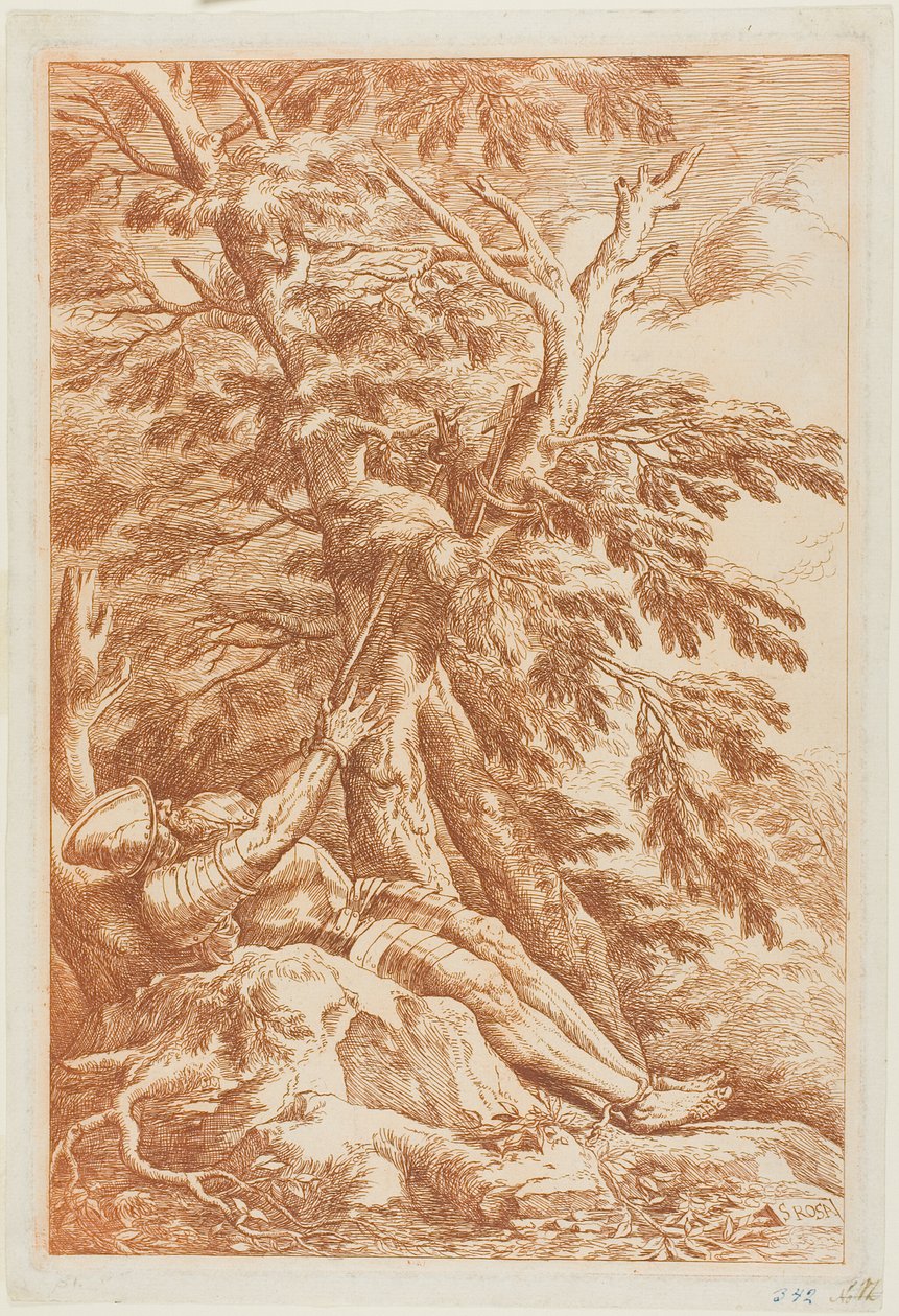 Sint Willem van Maleval door Salvator Rosa