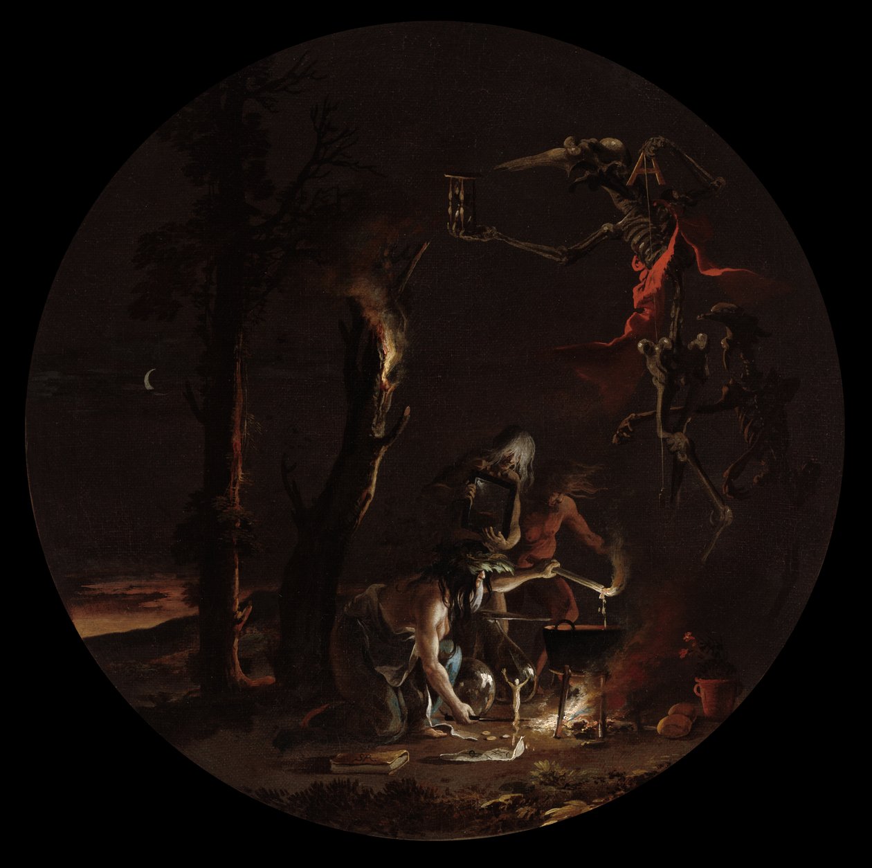 Scènes van Hekserij: Avond door Salvator Rosa