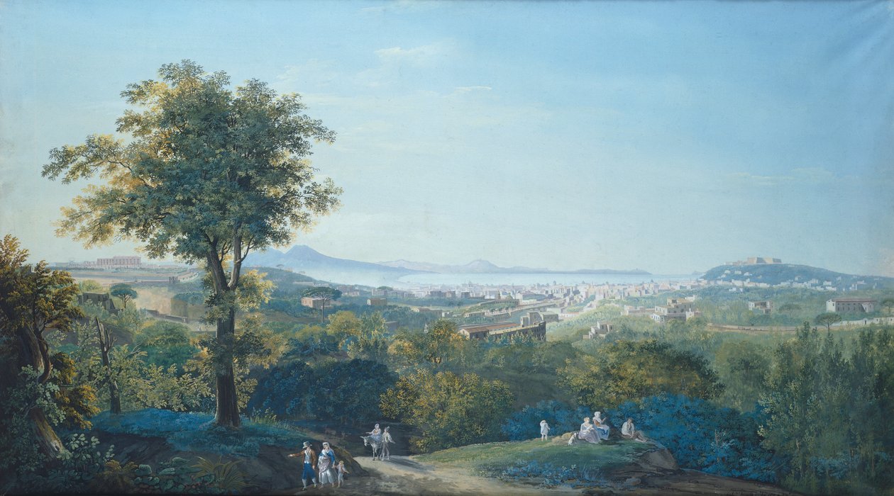 Napels vanaf Capodimonte Scudillo door Salvatore Fergola