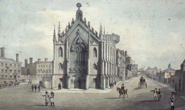 De kasteelkapel, Dublin door Samuel Frederick Brocas