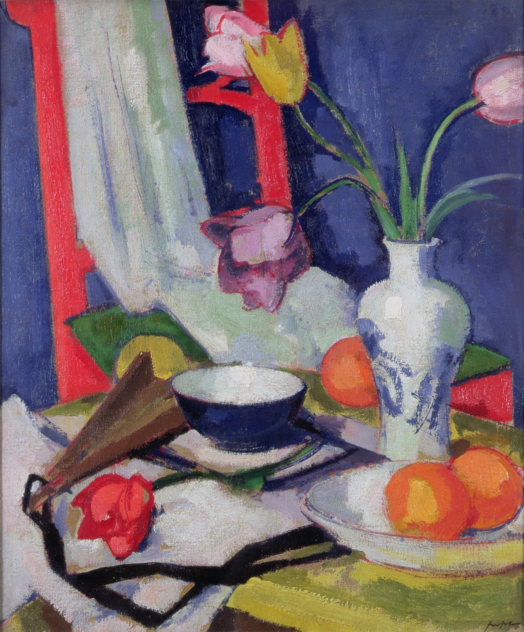 Stilleven met tulpen, 1925 door Samuel John Peploe
