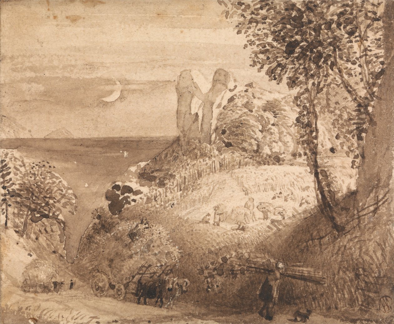 Een Pastoraal Tafereel door Samuel Palmer