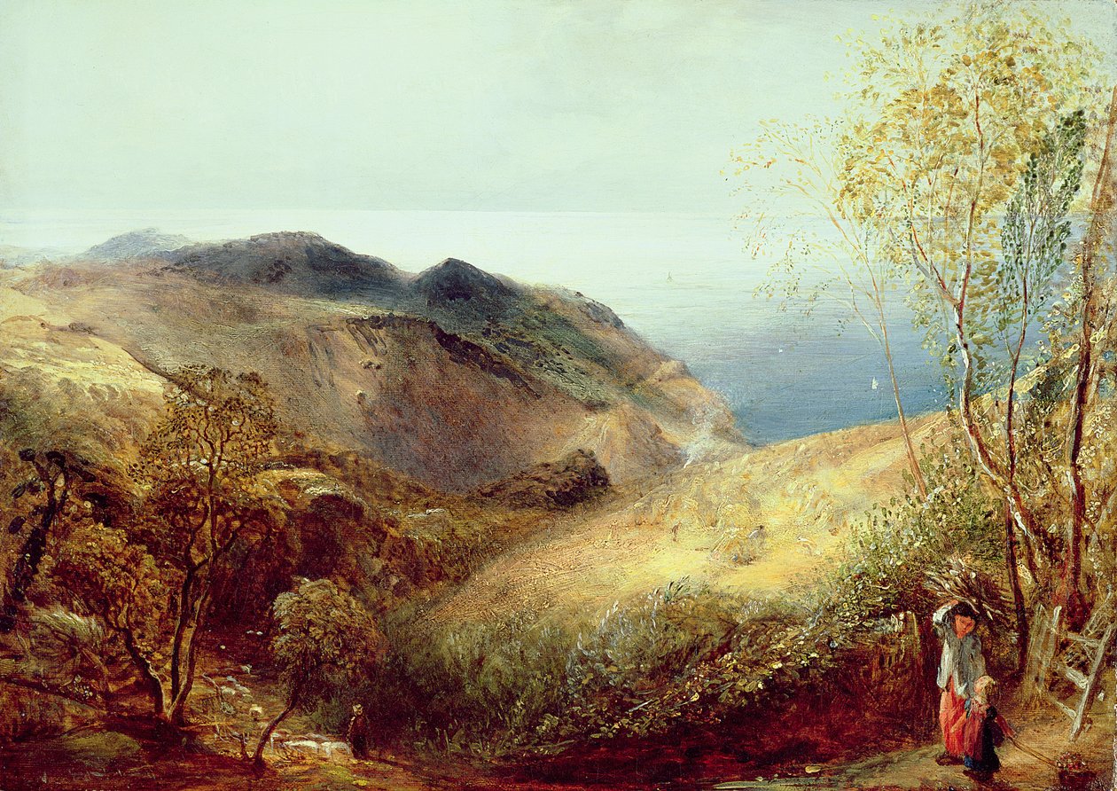 Op Chalden Down, Dorset, ca. 1834-35 door Samuel Palmer