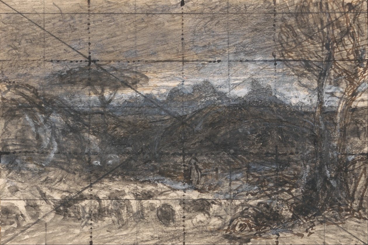 Het Openen van de Kudde - Vroege Ochtend door Samuel Palmer