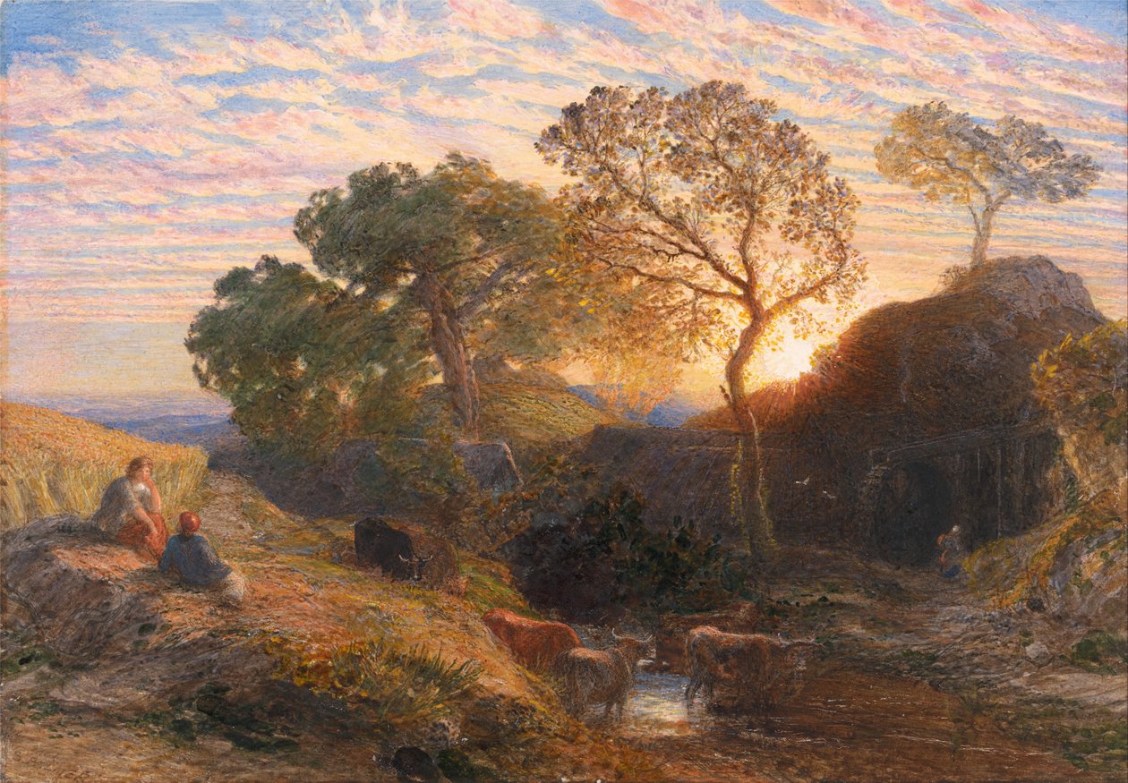Zonsondergang door Samuel Palmer