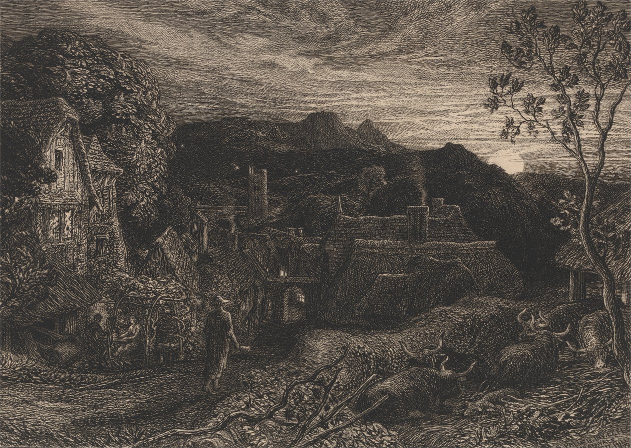 De belman door Samuel Palmer