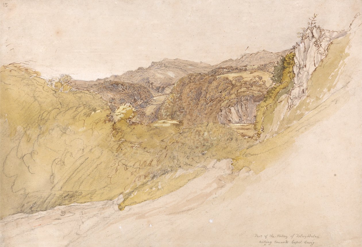 De vallei van Dolwyddelan door Samuel Palmer