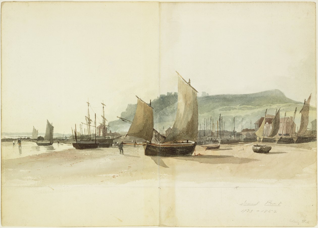 Het strand bij eb door Samuel Prout