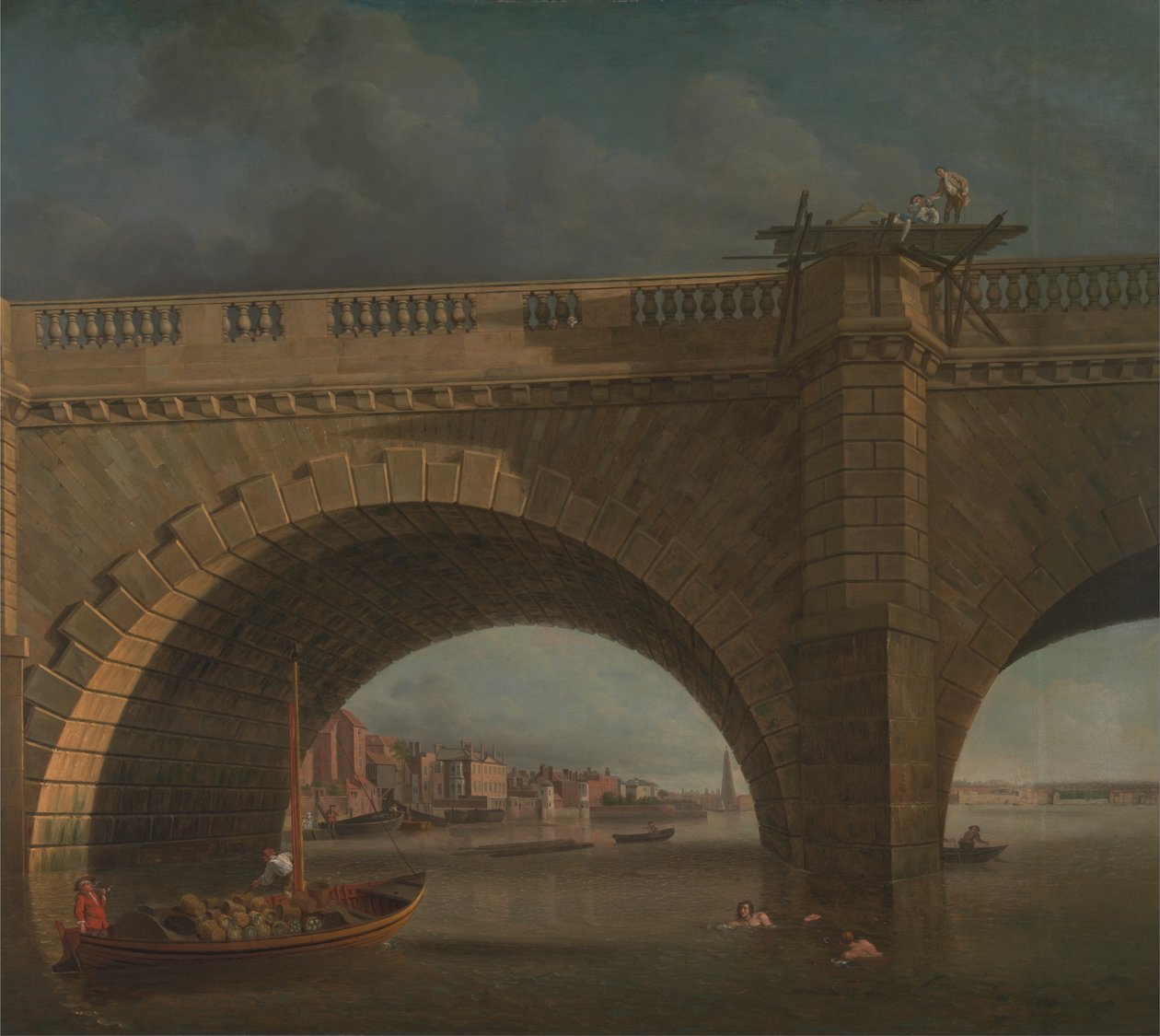 Bogen van Westminster Bridge door Samuel Scott