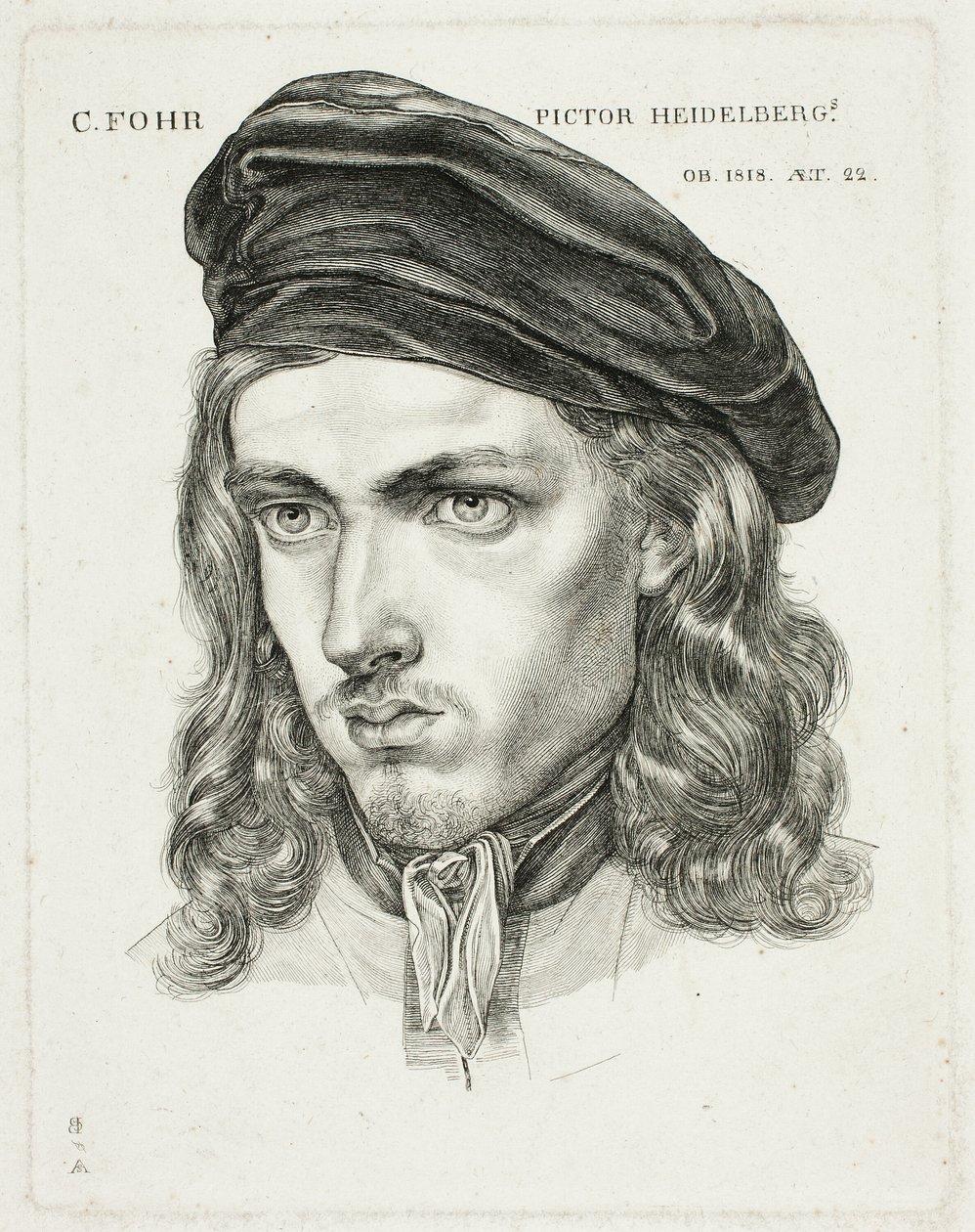 Portret van Karl Philip Fohr door Samuel Amsler