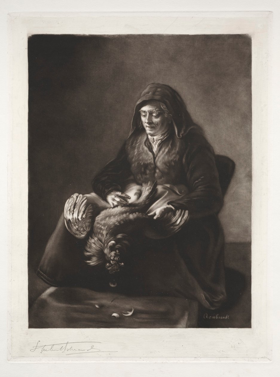 Rembrandts moeder, 19e-20e eeuw door Samuel Arlent Edwards