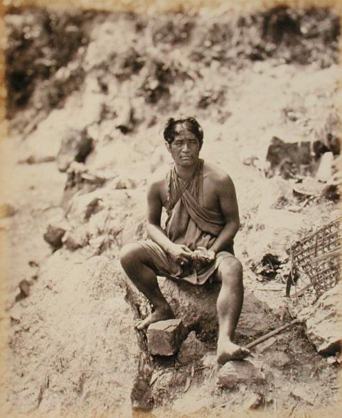 Lepcha man door Samuel Bourne