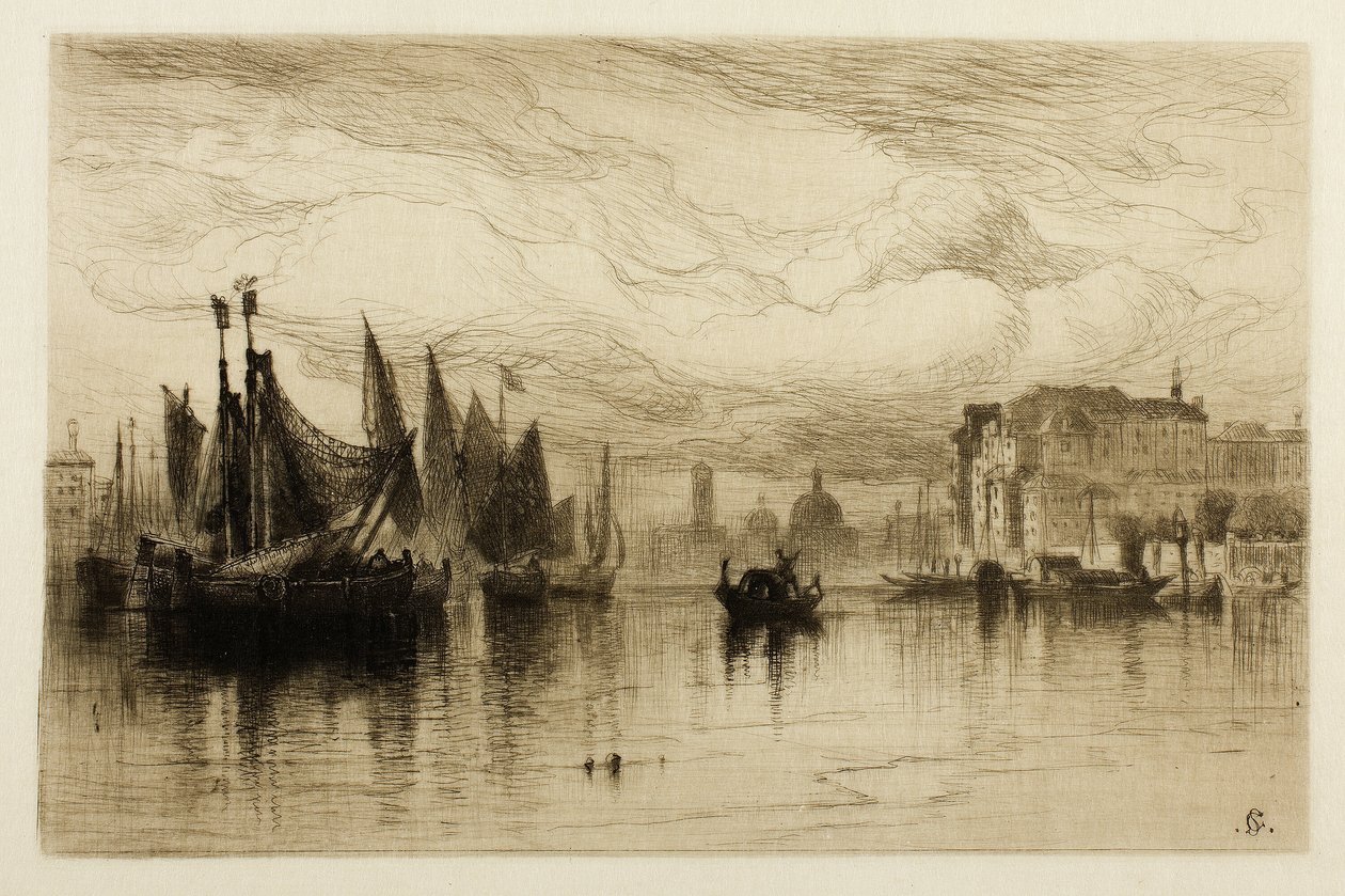 Een bewolkte dag in Venetië door Samuel Colman