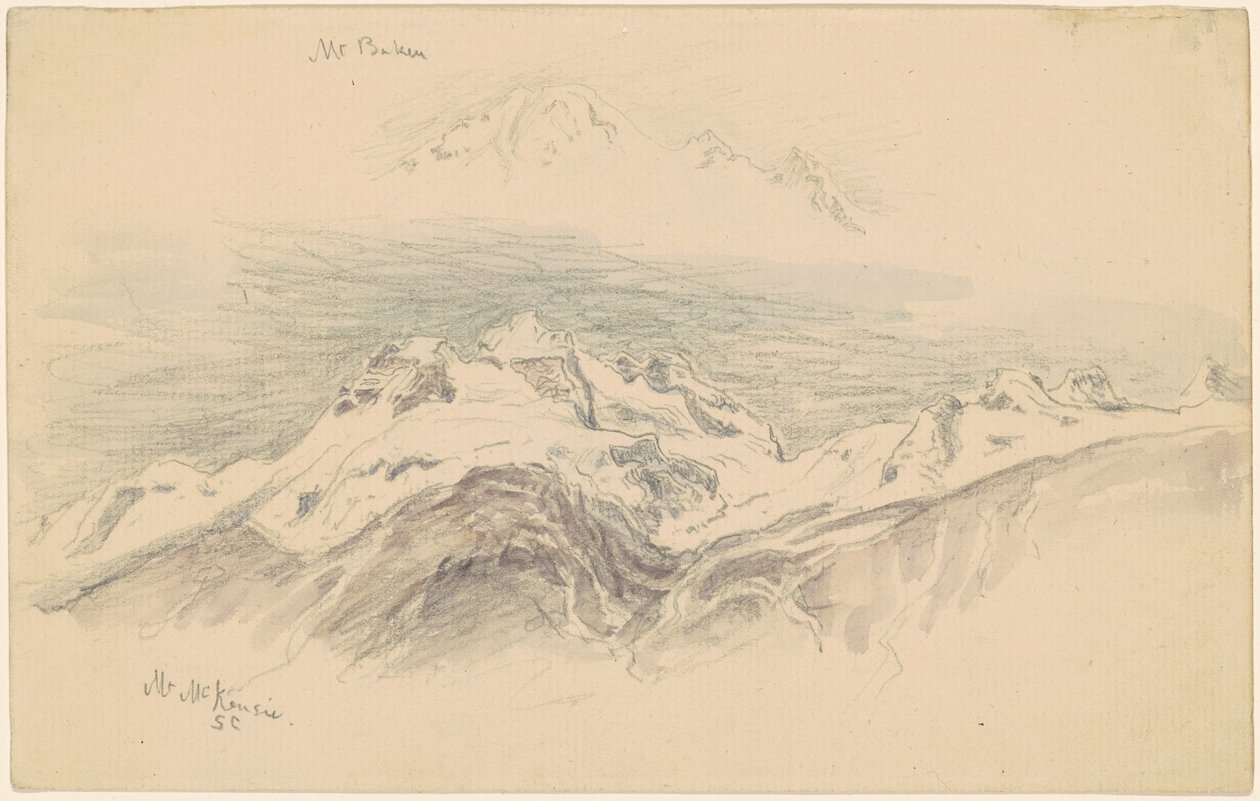 Mt. Baker en Mt. McKensie [recto] door Samuel Colman