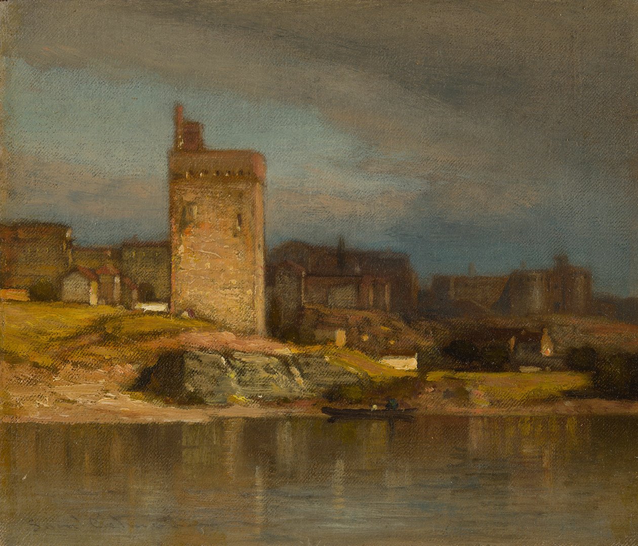 Oude toren in Avignon, ca. 1875 door Samuel Colman