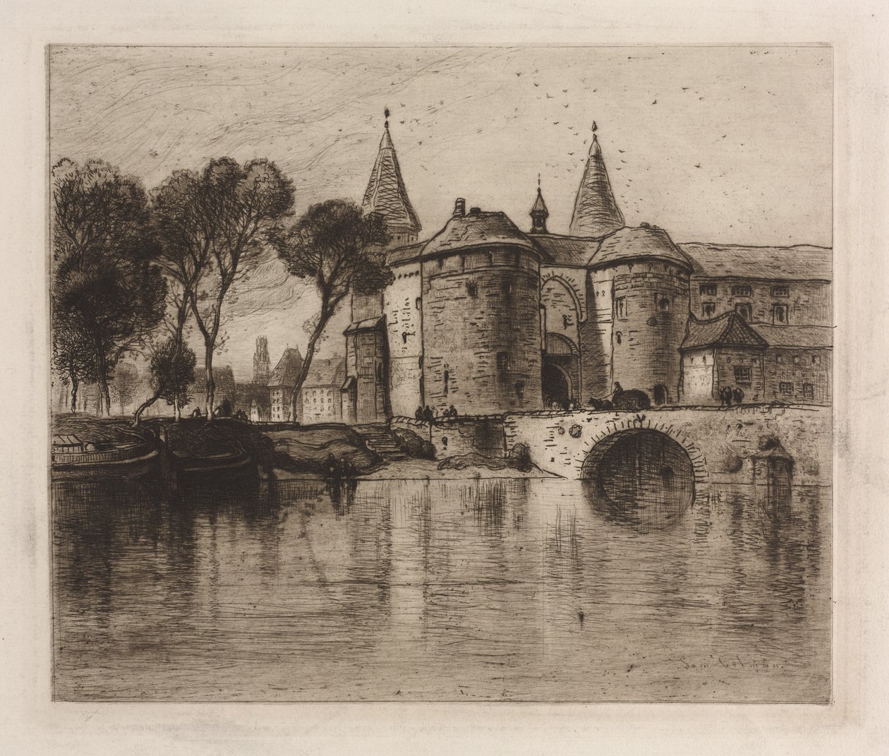 Pont de Grand, Bruges door Samuel Colman
