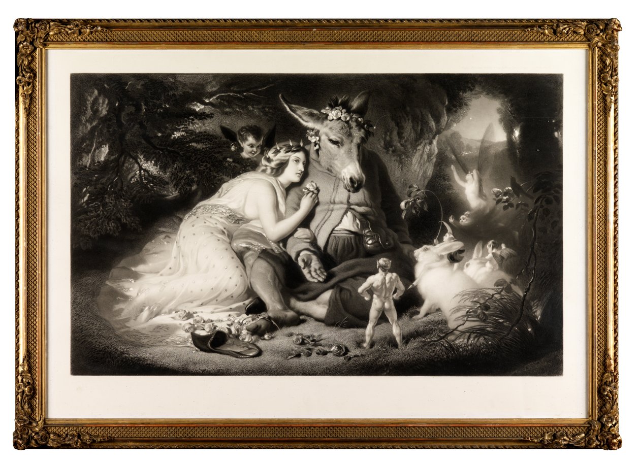 Midzomernachtsdroom (mezzotint) door Samuel Cousins