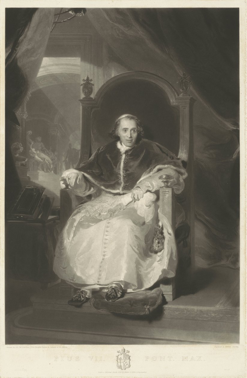 Portret van Paus Pius VII door Samuel Cousins
