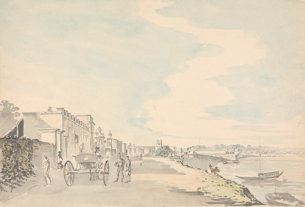 Chandernagore, West-Bengalen door Samuel Davis