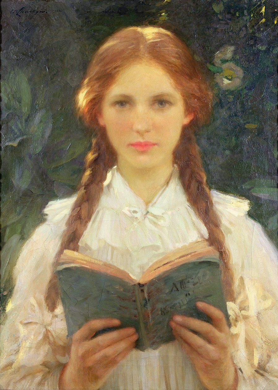 Meisje met Vlechtjes door Samuel Henry William Llewelyn