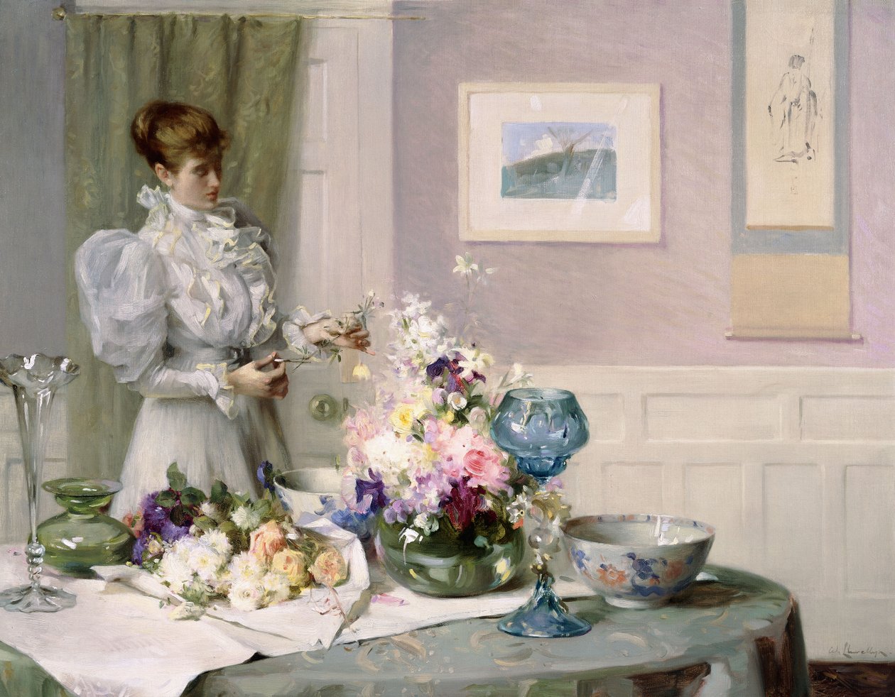 De Bloemschikker door Samuel Henry William Llewelyn