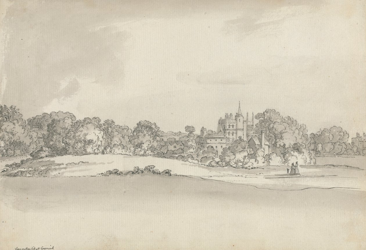 Vanbrugh Kasteel, Greenwich door Samuel Hieronymus Grimm