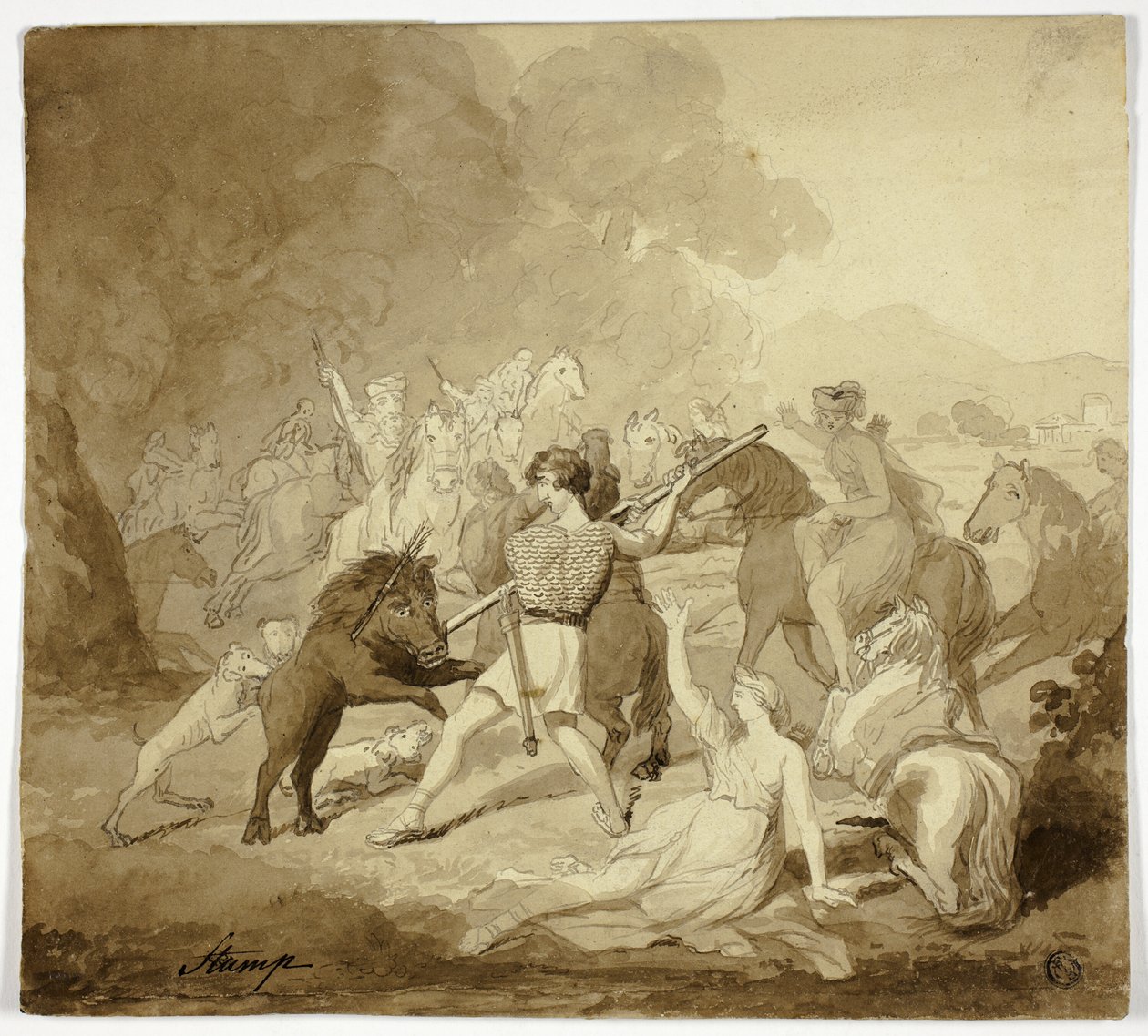 Scène uit Cymbeline door Samuel John Stump