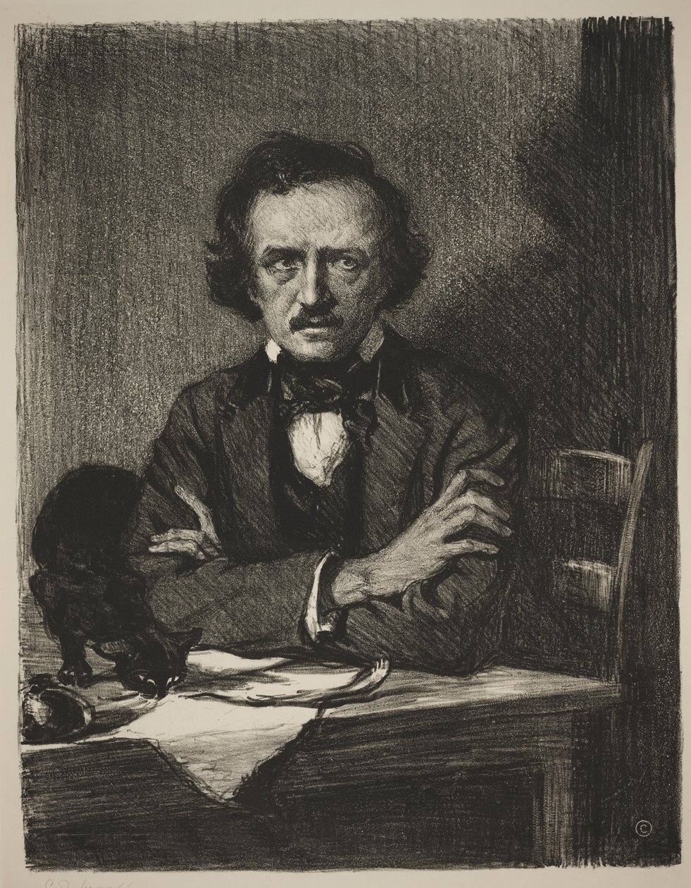 Edgar Allan Poe door Samuel Johnson Woolf