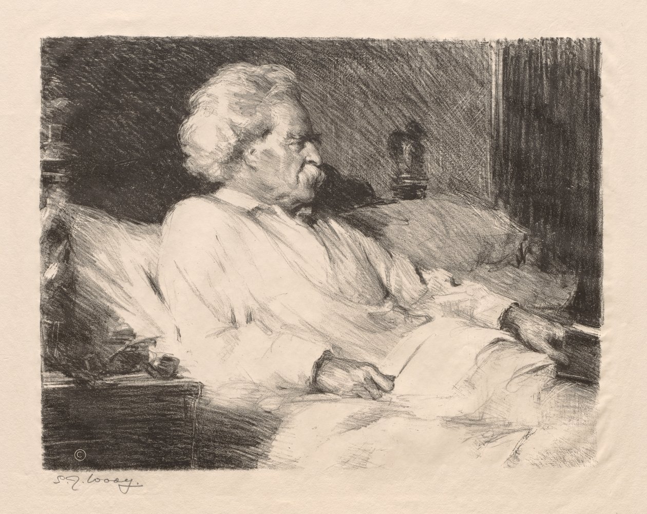 Mark Twain door Samuel Johnson Woolf