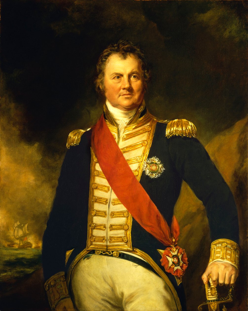 Admiraal Sir Edward Thornborough (1754-1834) door Samuel Lane