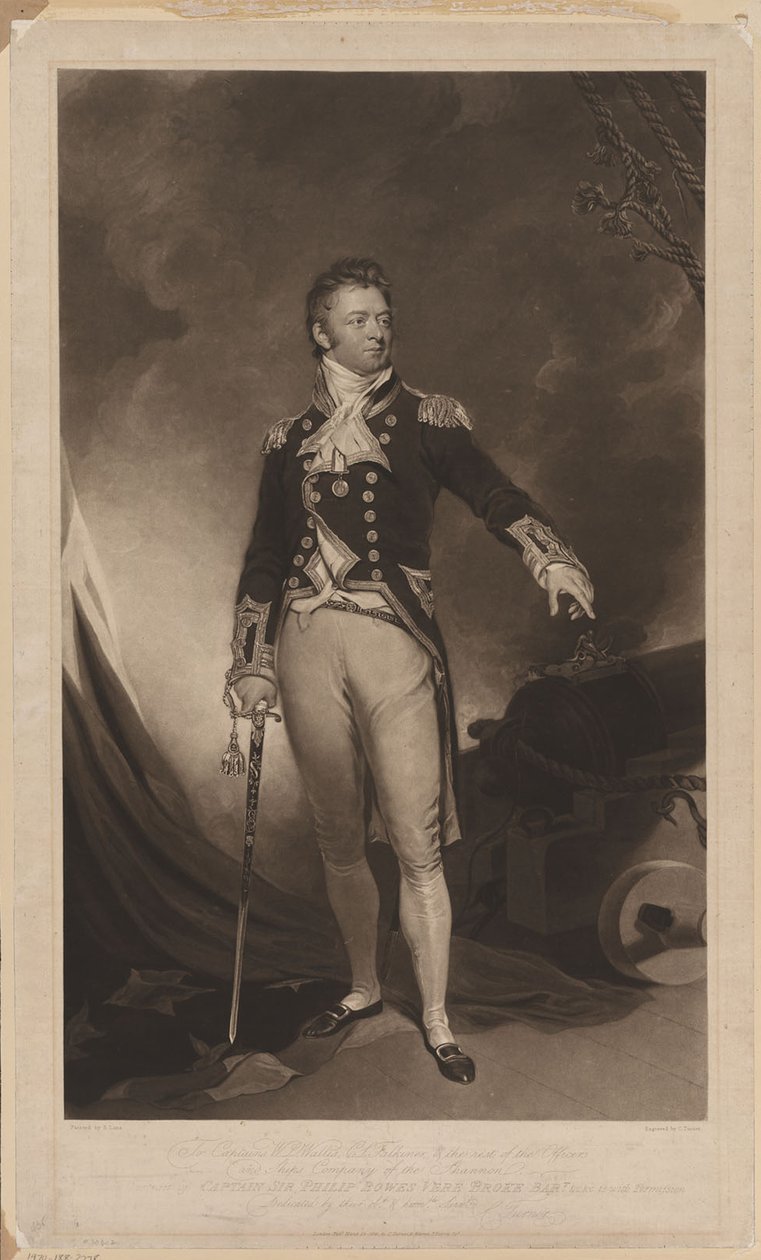 Sir Philip Bowes Vere Broke 1776-1841, 1816 door Samuel Lane