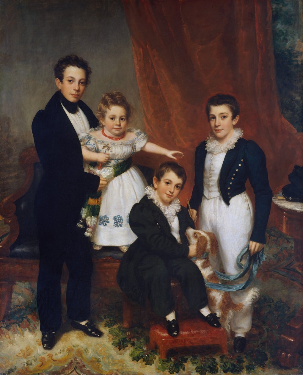 De kinderen Knapp, ca. 1833-34 door Samuel Lovett Waldo