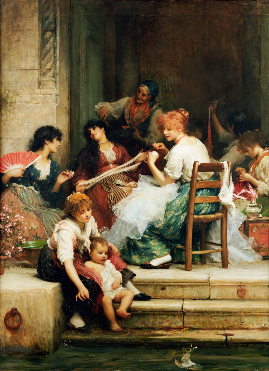 Venetiaans leven, 1884 door Samuel Luke Fildes