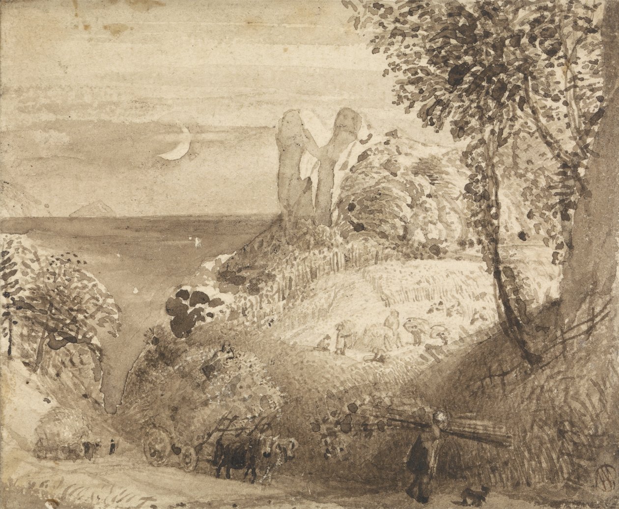 Een Pastorale Scène door Samuel Palmer