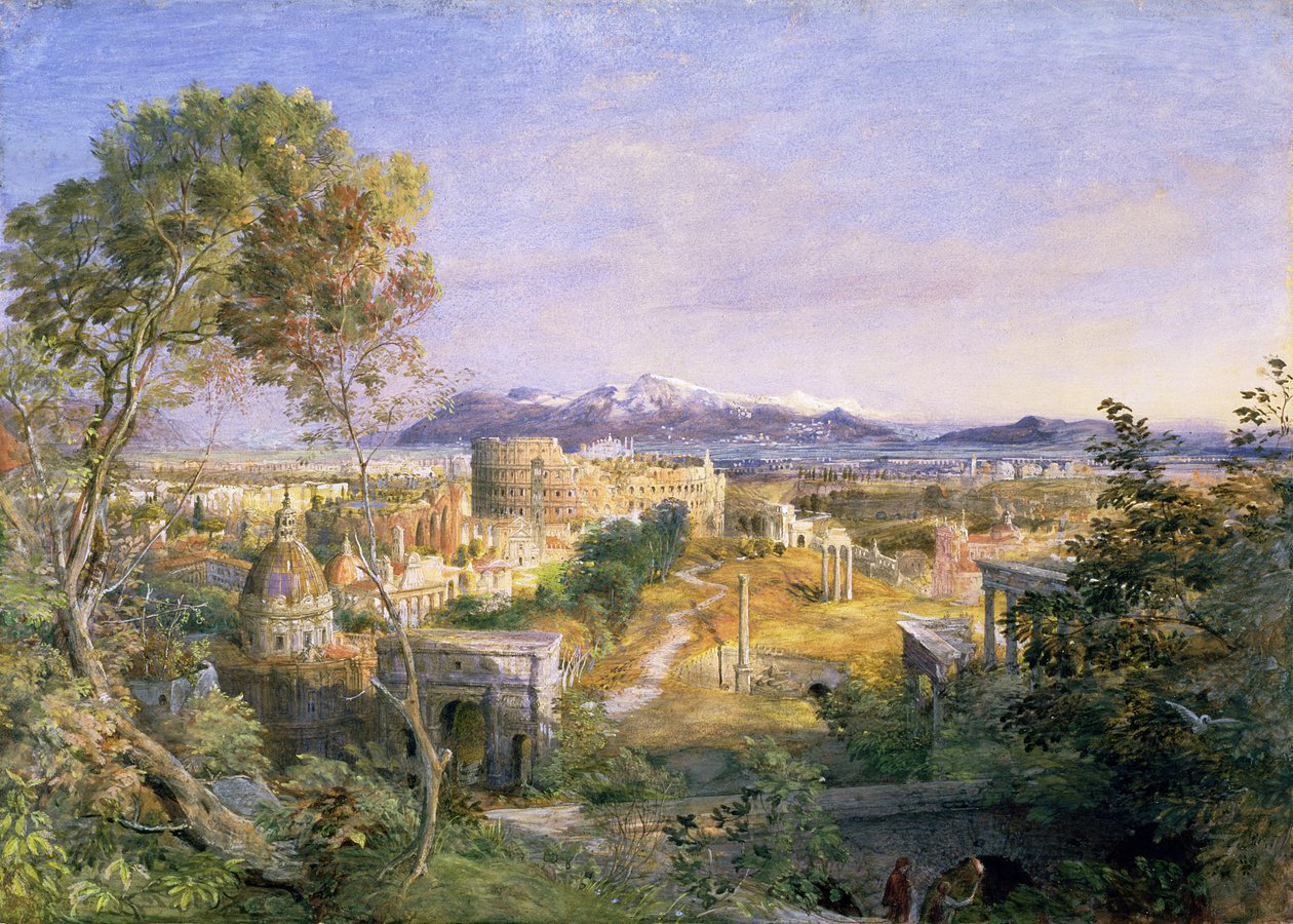 Een uitzicht op het oude Rome, 1838 door Samuel Palmer
