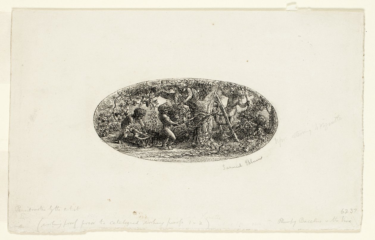 Dikke Bacchus door Samuel Palmer