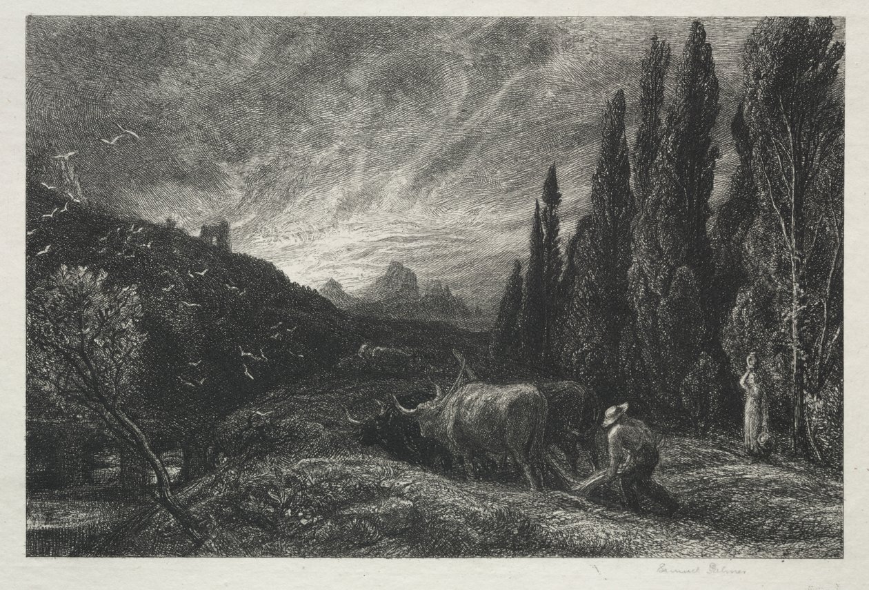 De vroege ploeger door Samuel Palmer