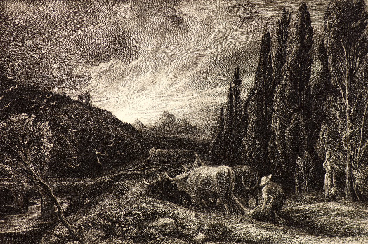 De Vroege Ploeger door Samuel Palmer