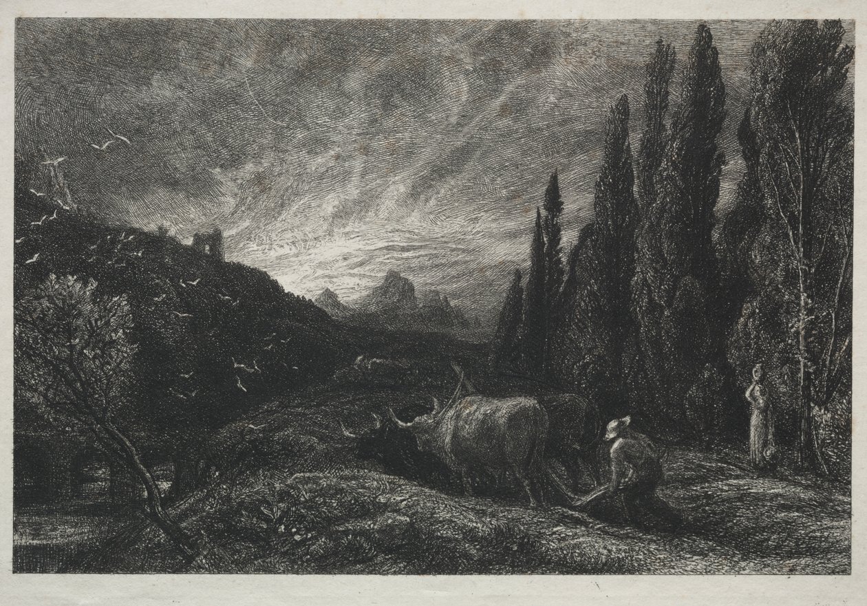 De vroege ploeger door Samuel Palmer