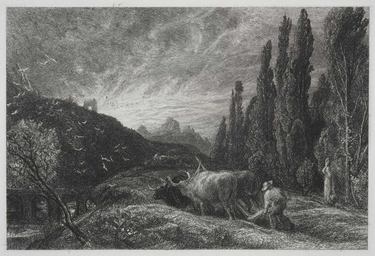 De vroege ploeger door Samuel Palmer