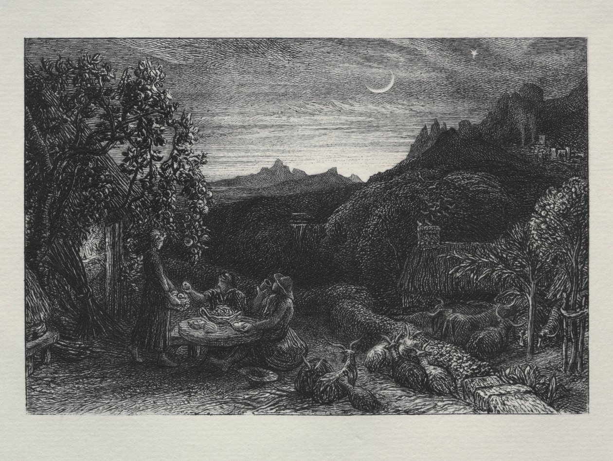 De thuiskomstster, 1883 door Samuel Palmer