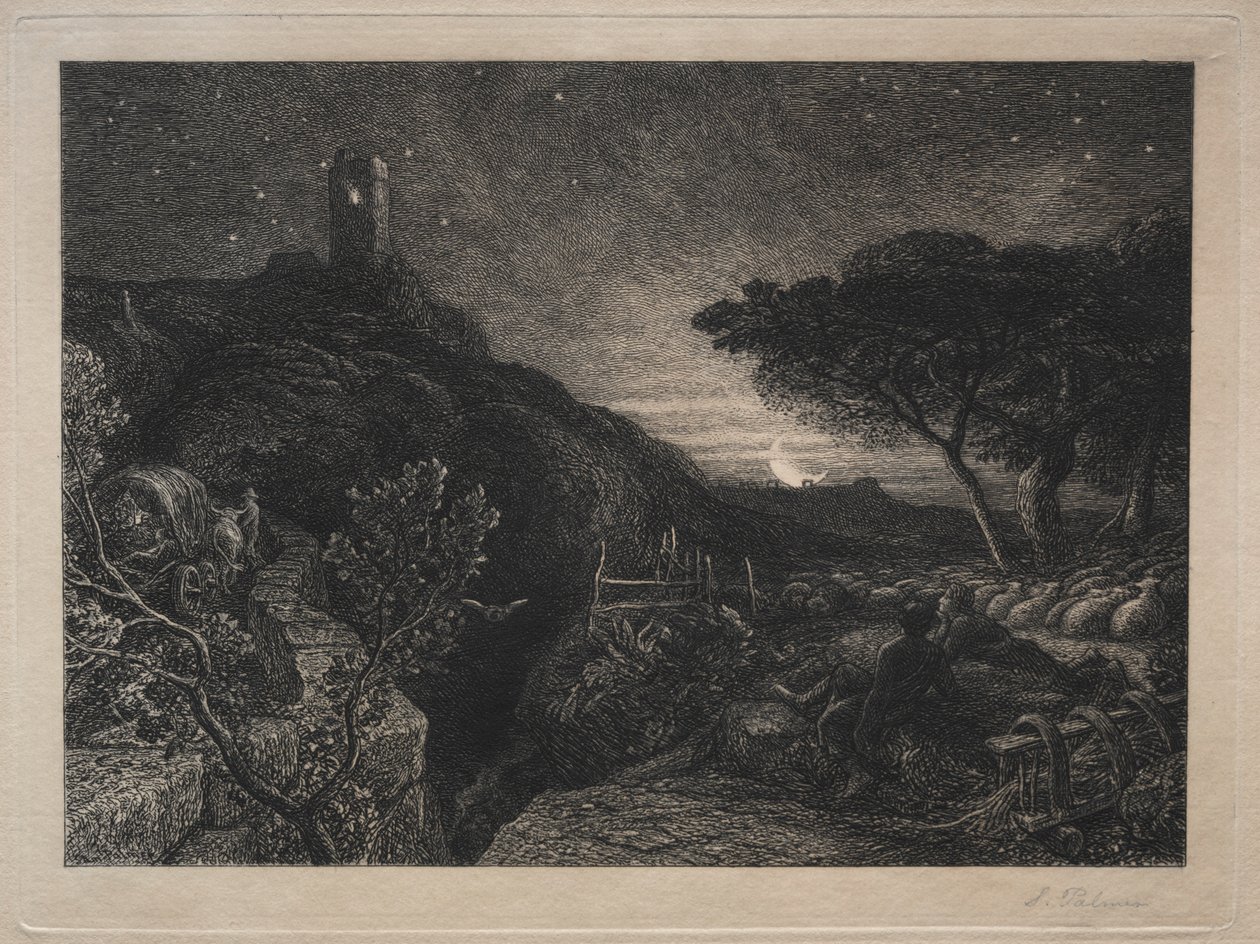 De eenzame toren door Samuel Palmer
