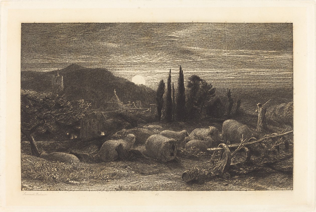 De Opkomende Maan door Samuel Palmer