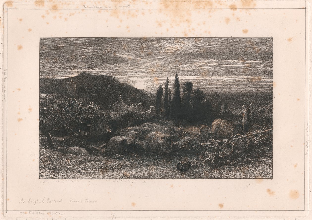 De Rijzende Maan door Samuel Palmer